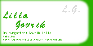 lilla govrik business card